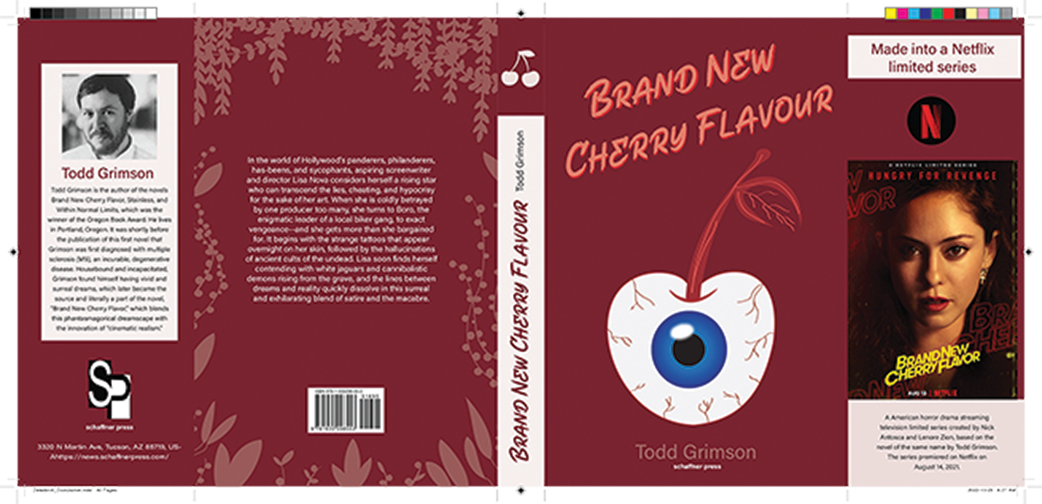 brand new cherry flavour dust jacket book cover